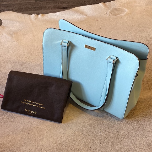 Kate Spade Light Blue Purse - Picture 2 of 10